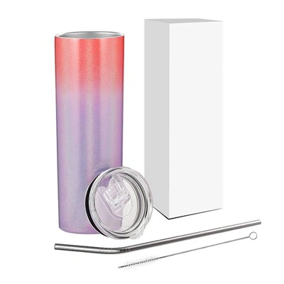 20 أوقية من الفولاذ المقاوم للصدأ من الفولاذ المقاوم للصدأ نحيل مستقيم مع قش